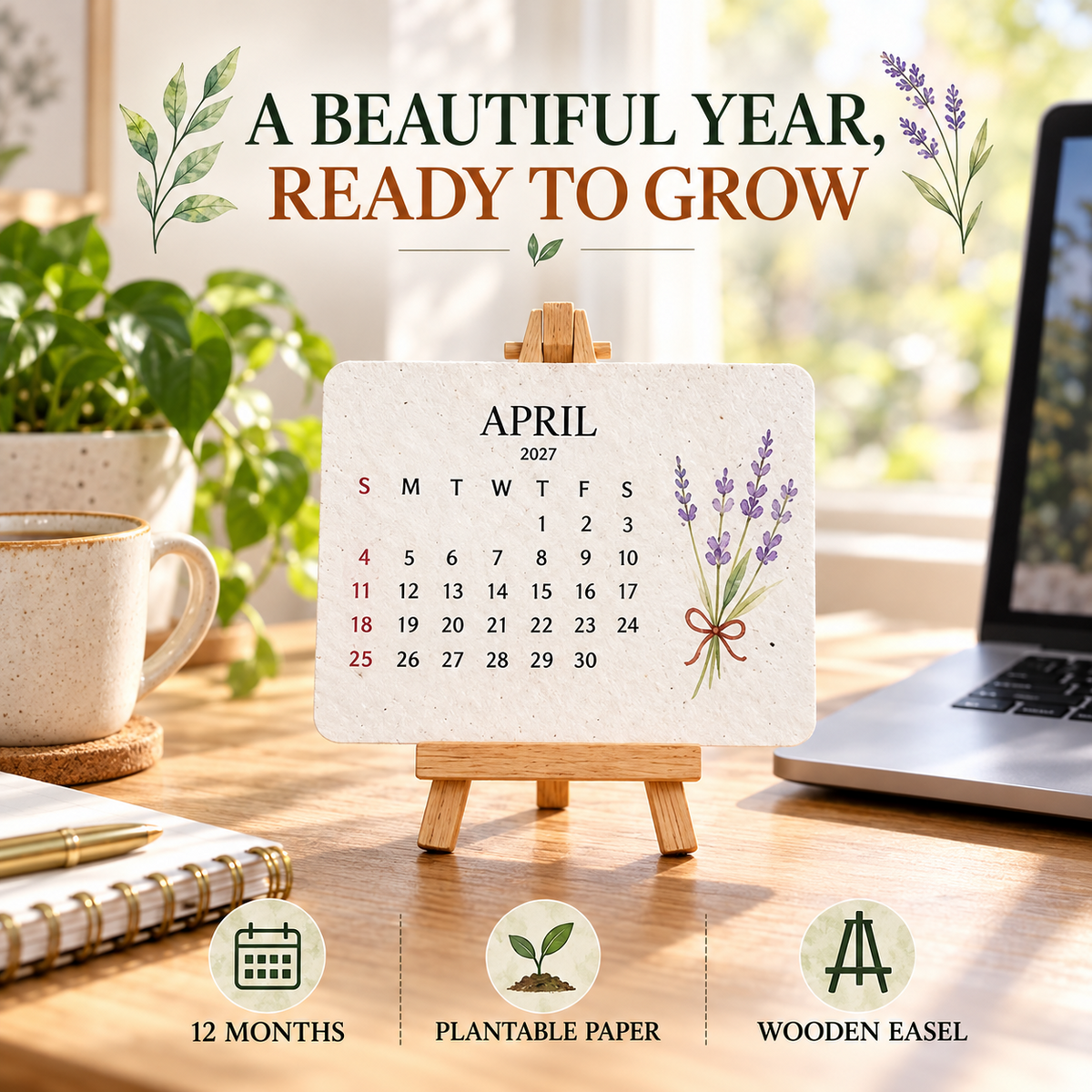 🎄Early Holiday Sale 50% OFF 🌱Eco-Friendly Plantable “Timeless” Seed Calendar 2027