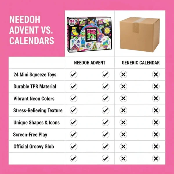 Needoh Advent Calendar Gift For Children Golden Egg Treasure Hunt Blind Box Needoh Fidget Anti-stress Sensory Squeeze Gifts